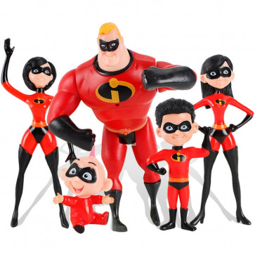 Disney Incredibles 2 Mighty Action Figure Set - 13" Pack 5