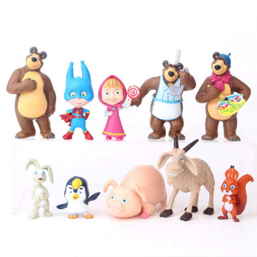 Masha and the Bear 10pc Figure Set